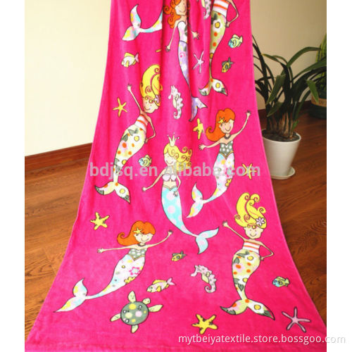The little mermaid pattern bath towel